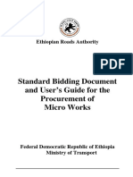 Standard Bidding Document and User's Guide For The Procurement of Micro Works