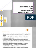 Business Plan OF Saaan Strom Brewery PVT LTD