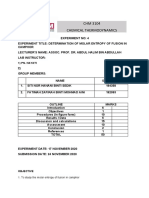 CHM 3104 Chemical Thermodynamics: 1) Pn. Hayati