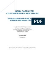 Standby Rates For Customer-Sited Resources: Issues, Considerations, and The Elements of Model Tariffs