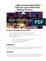 Formal Safety Assessment (FSA) - Guidelines For Use in IMO Rule Making Process