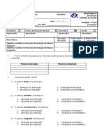 Ficha Processos Formação Palavras