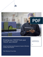 Knowing Your HACCP From Your Taccp and Vaccp