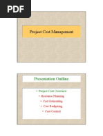 Project Cost Management: Presentation Outline