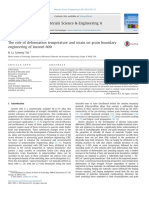 The Role of Deformation Temperature and Strain On Grain Boundary Inconel 600