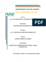 Usuarios de Informacion Contable y Mapa Conceptual