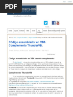 Código Ensamblador en VB6. Complemento ThunderVB