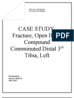 Case Study: Fracture, Open III A, Compound Comminuted Distal 3 Tibia, Left