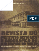 REVISTA DO IHGRN LXXXVIII 1997-1998-1999 Edição Comemorativa Do Centenário 1902-2002