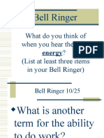 Bell Ringer: What Do You Think of When You Hear The Word (List at Least Three Items in Your Bell Ringer)