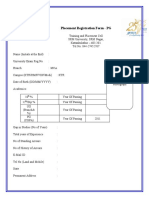 Placement Registration Form - PG: TH TH