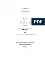 Shabysal: Final Exam Business Plan