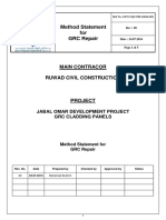 Job 16016 - Method Statement For GRC Repair