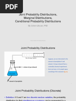 Week - 4 - Joint Probability Distributions, Marginal Distributions, Conditional Probability Distributions