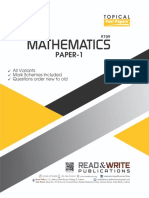 Mathematics A Level P 1 Topical Past Pap PDF