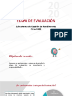 Presentación de Etapa de Evaluación - Ciclo 2020 GDR