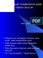 Gangguan Metabolisme Pada Vitamin Larut Air