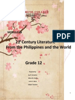 21 Century Literature From The Philippines and The World: Module in