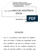 SLIDE LEI ORGÂNICA DE ASSISTENCIA SOCIAL Finalizado