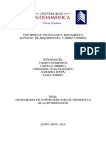 Acta de Reunion y Cronograma de Trabajo