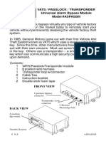 Vats / Passlock / Transponder Universal Alarm Bypass Module Model #Aspassiii