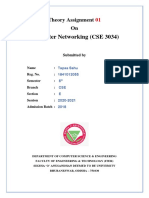 Computer Networking (CSE 3034) : Theory Assignment On