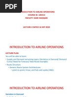 Presentation of Introduction To Airline Operations Lecture 2 Dated 16 Sep 2020