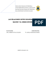 Las Relaciones Entre Seguridad de La Nación y El Orden Interno