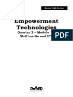 Empowerment Technologies: Quarter 2 - Module 12: Multimedia and ICT