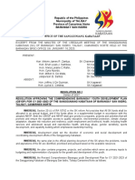 Republic of The Philippines Municipality of TALISAY Province of Camarines Norte Barangay San Isidro Office of The Sangguniang Kabataan