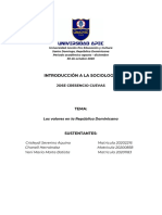 Los Valores en La República Dominicana