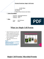 Microbial Protein Production/ Single Cell Protein: - Class Teacher