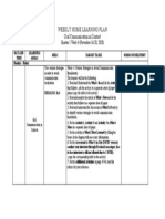 Weekly Home Learning Plan: Oral Communication in Context