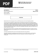 Cambridge International A Level: Mathematics 9709/32 May/June 2020