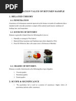 Penetration Value of Bitumen Sample