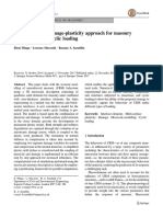 A 3D Mesoscale Damage-Plasticity Approach For Masonry Structures Under Cyclic Loading