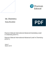 IAL Chemistry 2018 Data Booklet Issue 1 March 2019