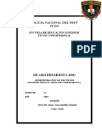 Silabo Desarrollado de La Asignatura de Administracion de Recursos 230 0