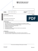 Cambridge O Level: Accounting 7707/22