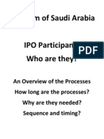 Kingdom of Saudi Arabia - The IPO Process