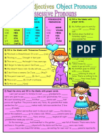 Possessive Adjectives Possessive Pronouns Object Pronouns