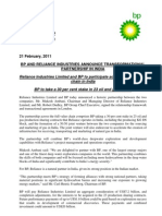 BP Reliance Press Release