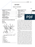 2000 Jeep Grand Cherokee Service Manual (Battery)