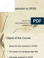 To SPSS: Short Courses Last Created (Feb, 2008) Kentaka Aruga