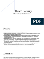 Software Security: Cybersecurity Specialization-Coursera