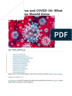 Coronavirus and COVID-19: What You Should Know: in This Article