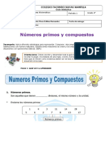 Guia Del 8 A 12 de Marzo Numeros Primos y Compuestos