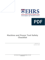 Machine & Power Tool Checklist