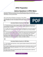 International Relations Questions For UPSC Mains GS 2