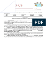 SU WORKSHEET - Grade 6 4th QTR PT Eng